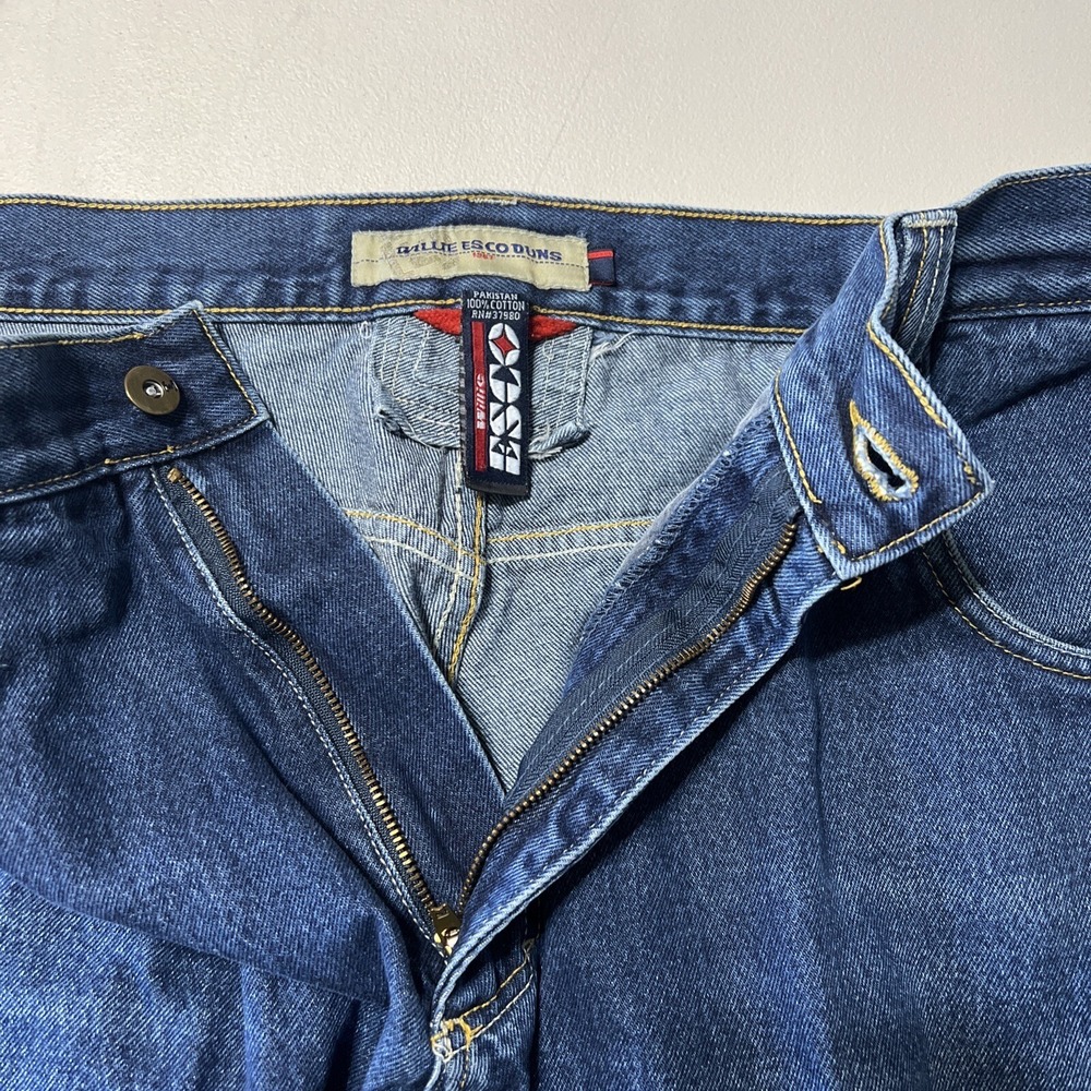 Vintage Willie Esco Duns Jeans Mens 38x34 Blue Pants Baggy Loose 90s Y2K Hip Hop - Picture 6 of 16